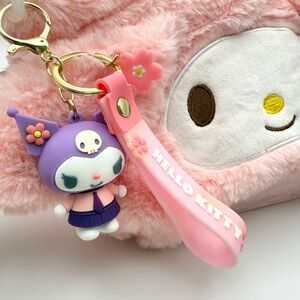 Kuromi Keychain – Purple & Pink Outfit – New